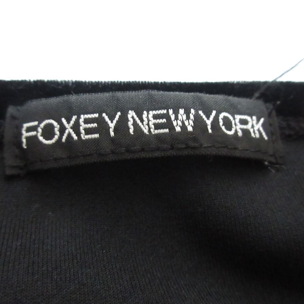 美品 FOXEY NEW YORK フォクシーニューヨーク ベロア 半袖 トップス