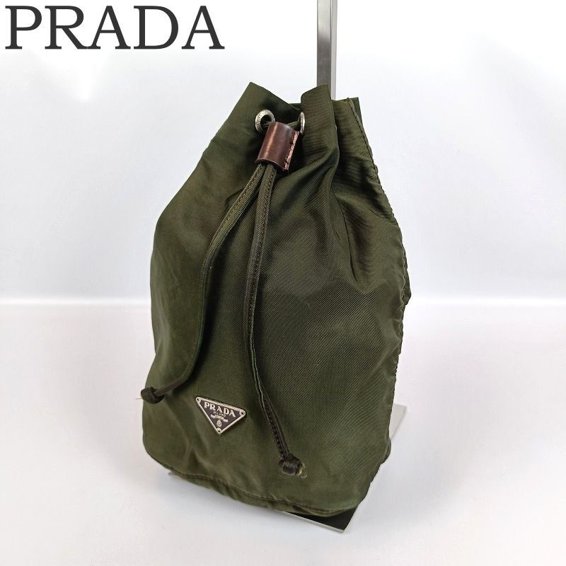 PRADA プラダ 巾着型ポーチ バニティバッグ コスメポーチ 化粧ポーチ