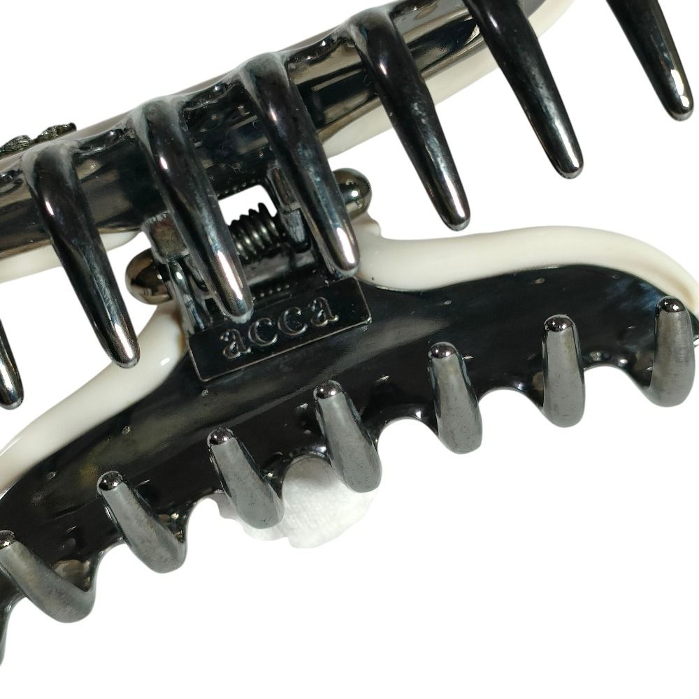 美品 ACCA アッカ フラワーチャーム ラインストーン ヘアクリップ ヘア