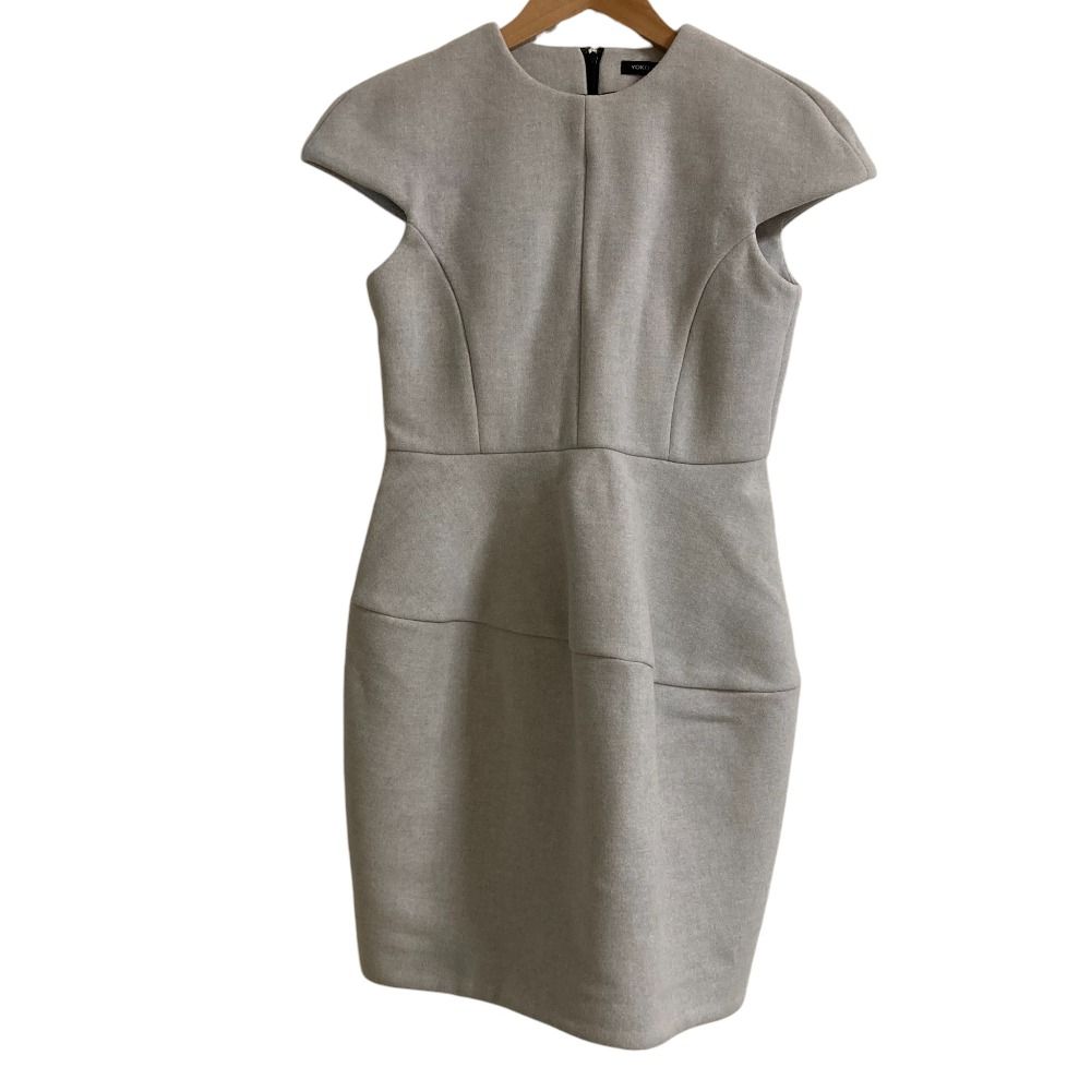 美品 YOKO CHAN ヨーコチャン ウール フレンチスリーブ ミニドレス