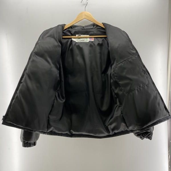 中古】Schott レザー ダウンジャケット ブラック size 38 ショット[24