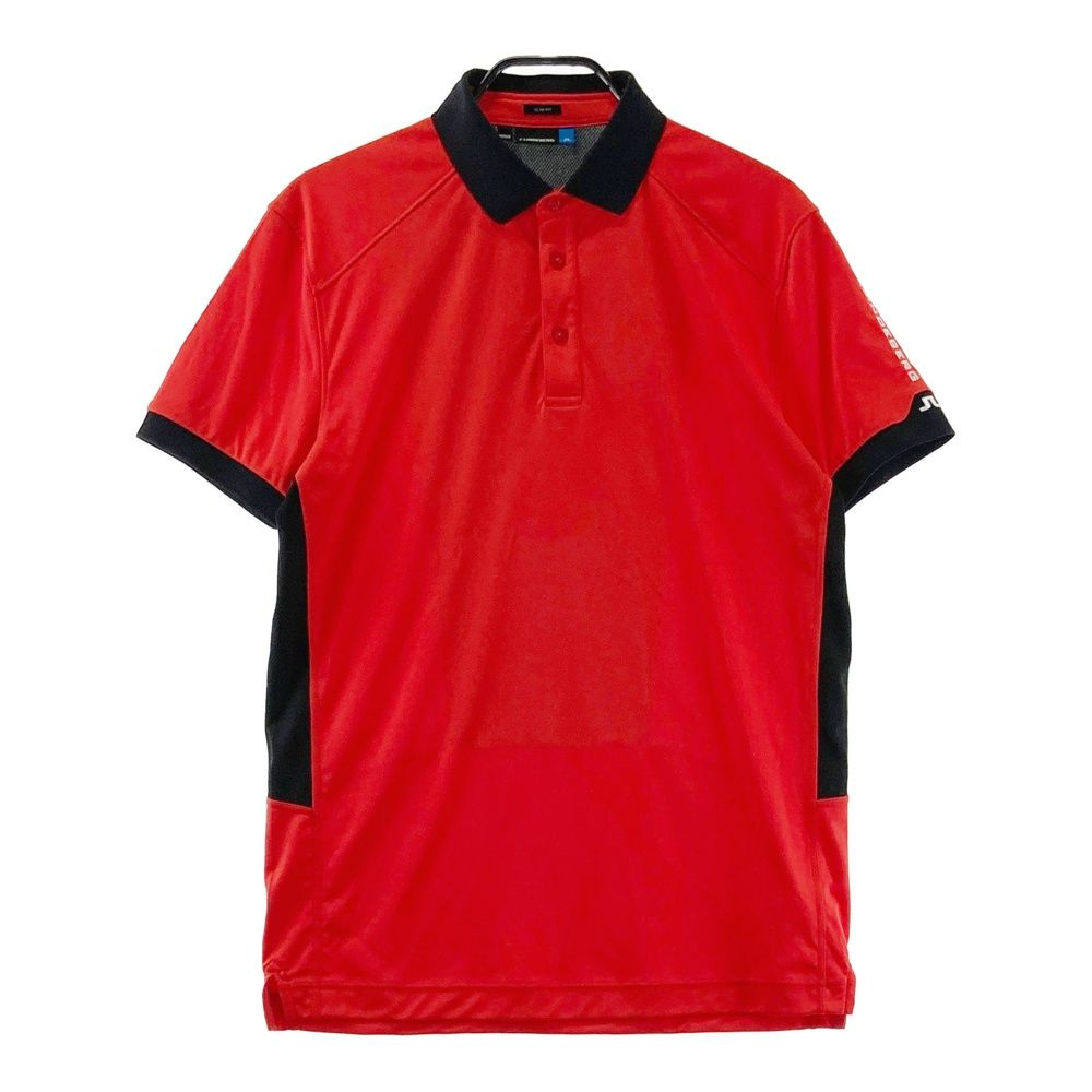 サイズ M J. ジェイリンドバーグ 半袖ポロシャツ レッド系 ゴルフウェア メンズ ストスト