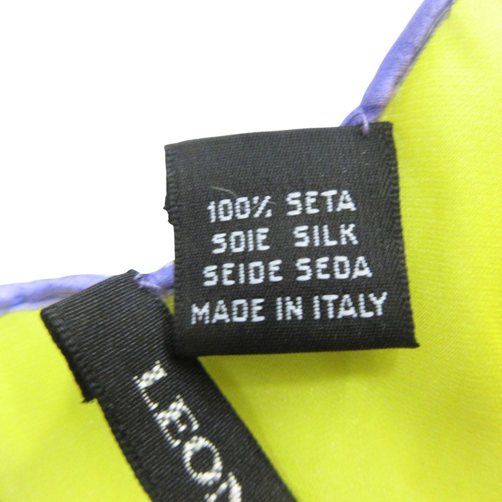 良品 LEONARD レオナール スカーフ ストール 花柄 シルク ロゴ