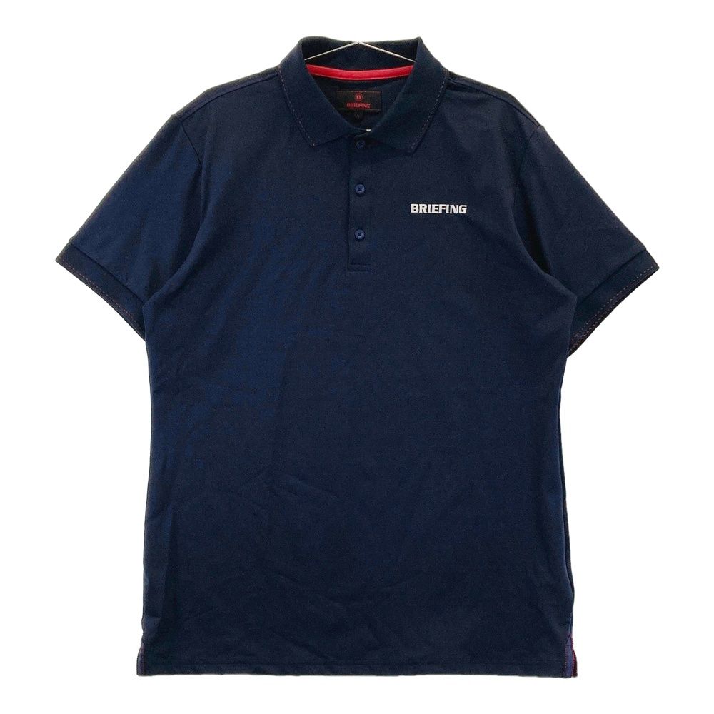 サイズ L GOLF ブリーフィング 2025年 半袖ポロシャツ ネイビー系 ゴルフウェア メンズ ストスト