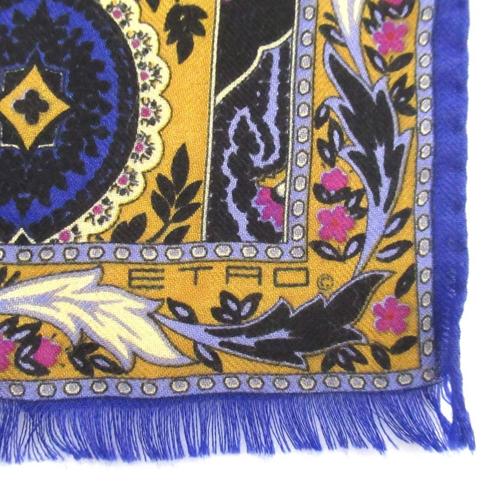 【美品】エトロ ETRO ペイズリー柄 カシミヤ混 大判ストール 美品⭐︎ETRO エトロ⭐︎ペイズリー柄大判ストール ウール×シルク