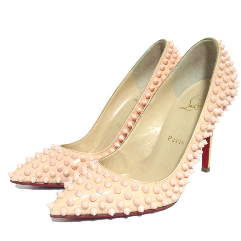 美品 Christian Louboutin クリスチャンルブタン スタッズ ポイン