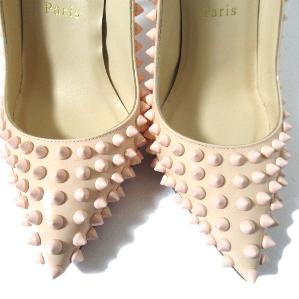 美品 Christian Louboutin クリスチャンルブタン スタッズ ポイン