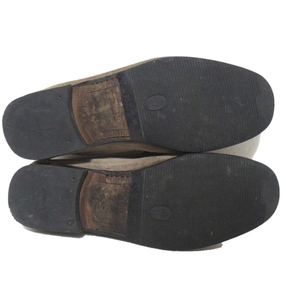  Salvatore Ferragamo サルヴァトーレフェラガモ ガンチーニ金具 スエード ローファー サイズ5.5 EE 23.5 cm相当 カーキ メンズ 古着 ローファー ブーツ 革靴