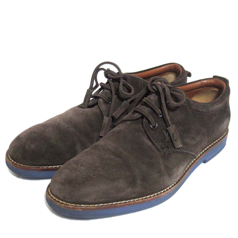 美品 LOUIS VUITTON ルイヴィトン スエード ダービーシューズ ドレス