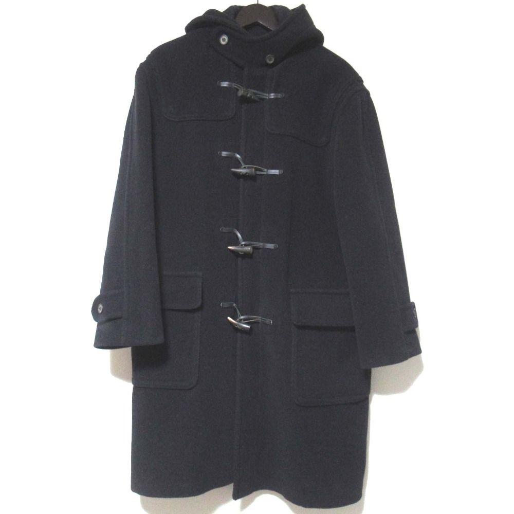 グローバーオール フーディー ダッフルコート サイズ44 ブラック メンズ 古着