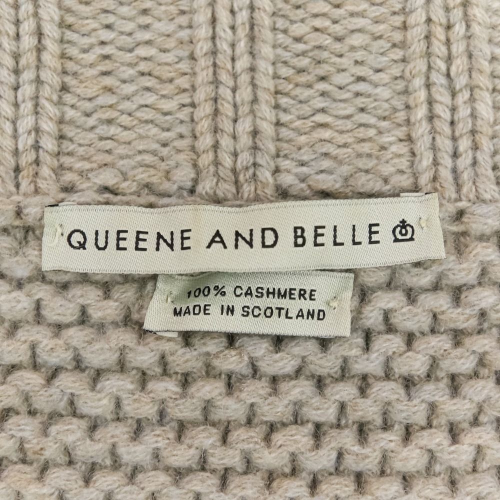 美品 QUEENE AND BELLE クイーンアンドベル スコットランド製 カシミヤ  