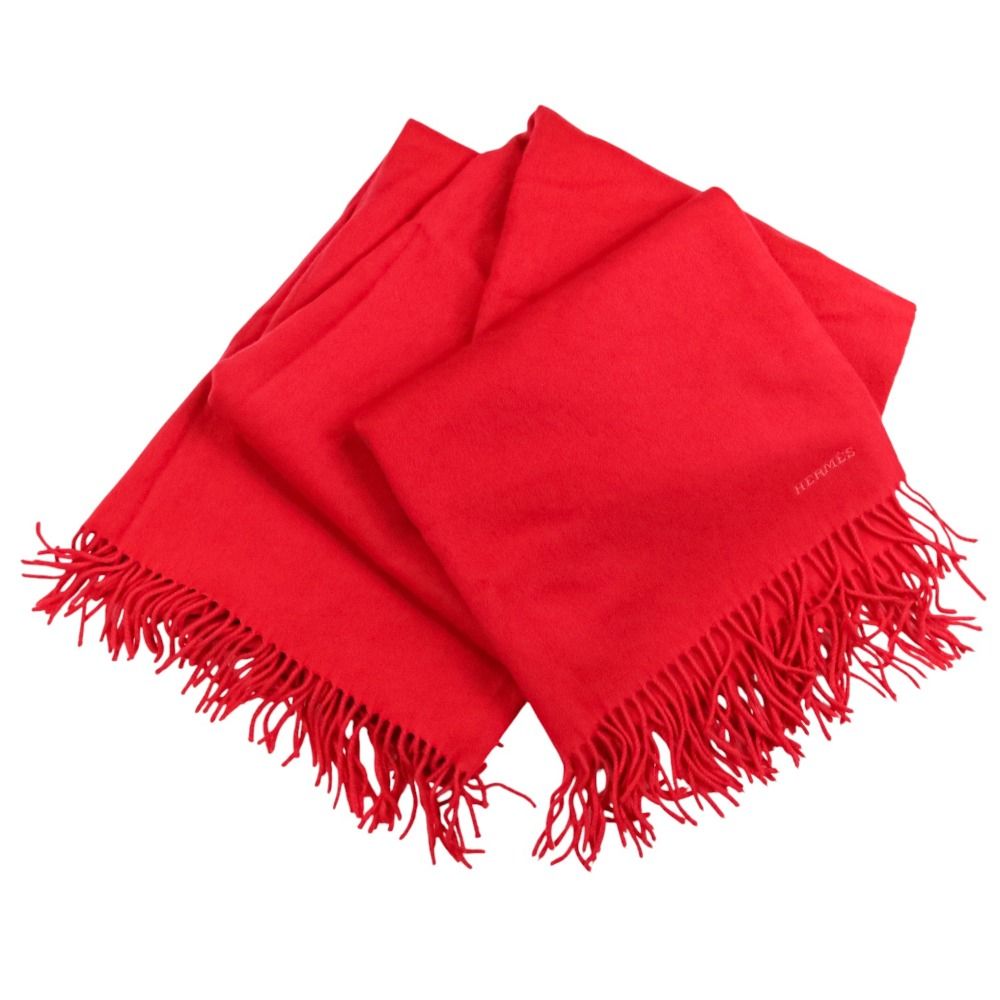 美品 HERMES エルメス カシミヤウール 大判 マフラー ショール