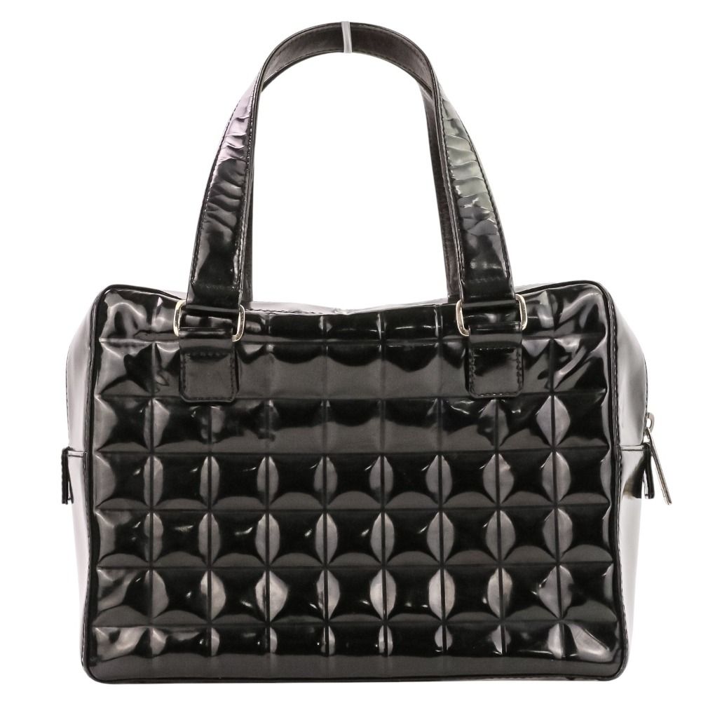 良品 CHANEL シャネル チョコバー パテントレザー スクエアボストン 