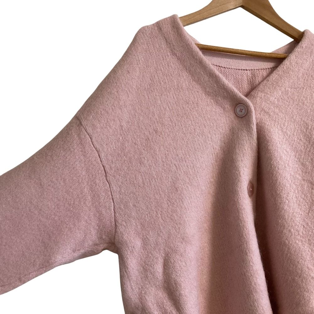 美品 23AW NOBLE ノーブル モヘヤ接結ロングカーディガン ピンク