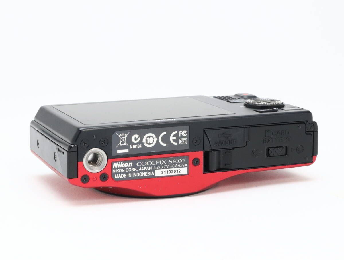 B (並品) Nikon ニコン COOLPIX S8100 フラッシュレッド 初期不良返品