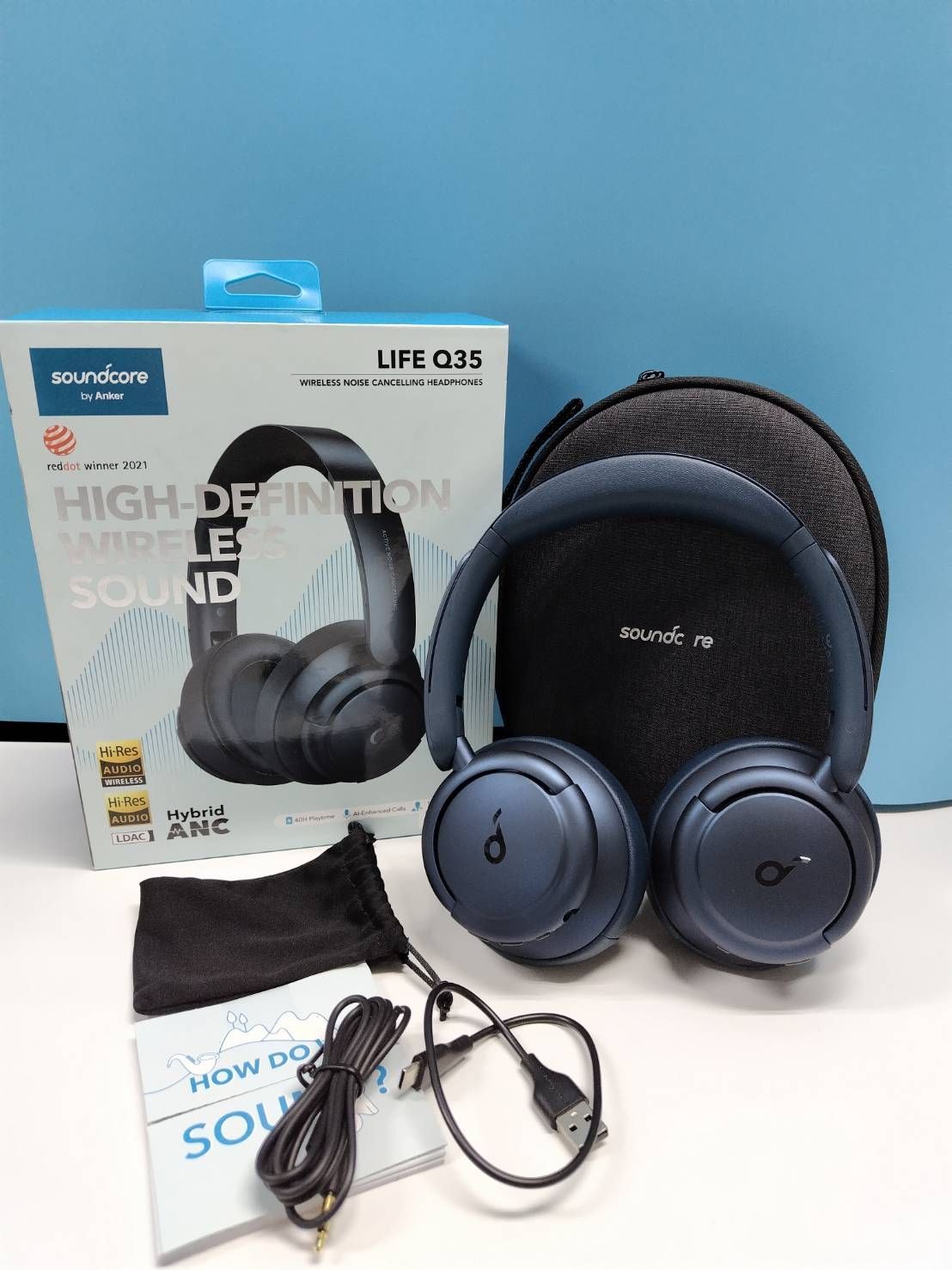 Anker Soundcore Life Q35 ネイビーワイヤレスヘッドホン 【公式通販】