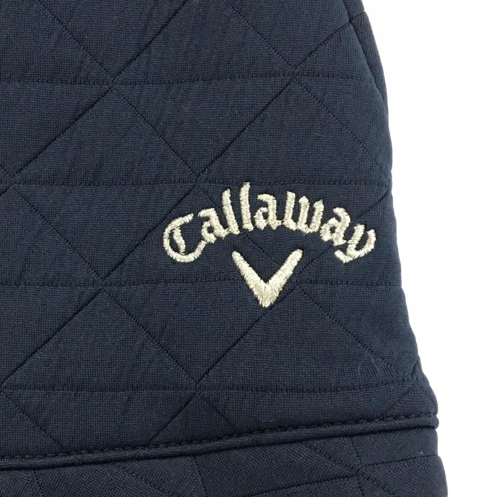 超美品】キャロウェイ スカート ネイビー キルティング風 ロゴ刺しゅう