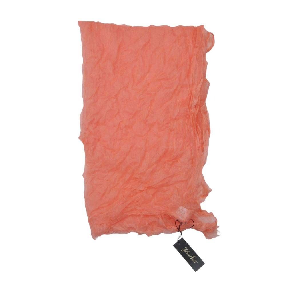 Faliero Sarti ファリエロサルティ Tip Tap ティップタップ リネン カシミヤ 大判 ストール マフラー オレンジ メンズ レディース 古着