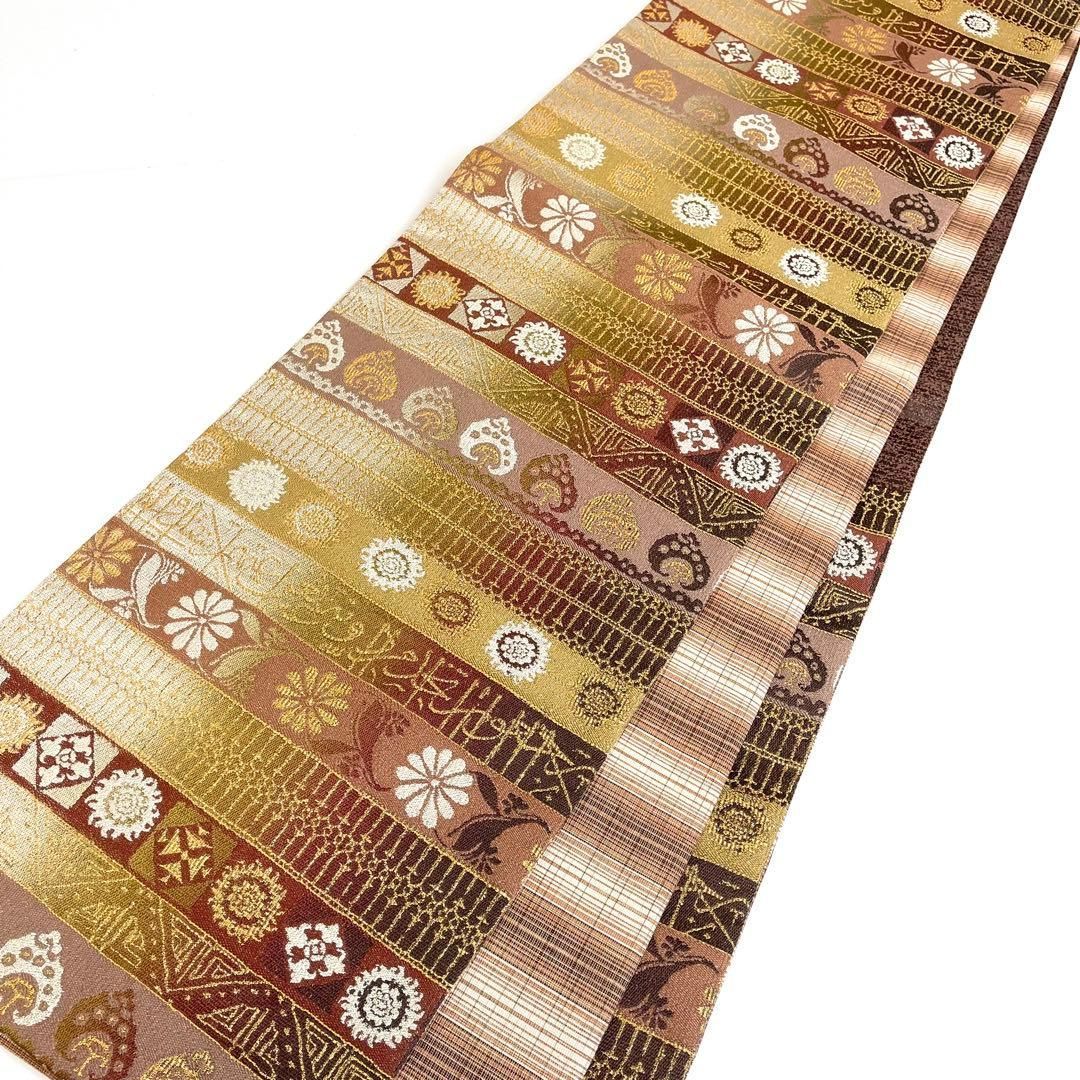 着物と帯 時流 F 2532◆正絹 袋帯◆本泥染 綴れ織 長尺