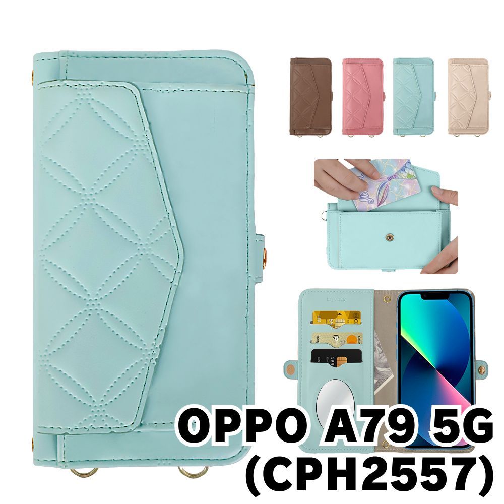 新品未使用】 OPPO A79 5G(CPH2557)オッポ ストラップ付き 手帳型