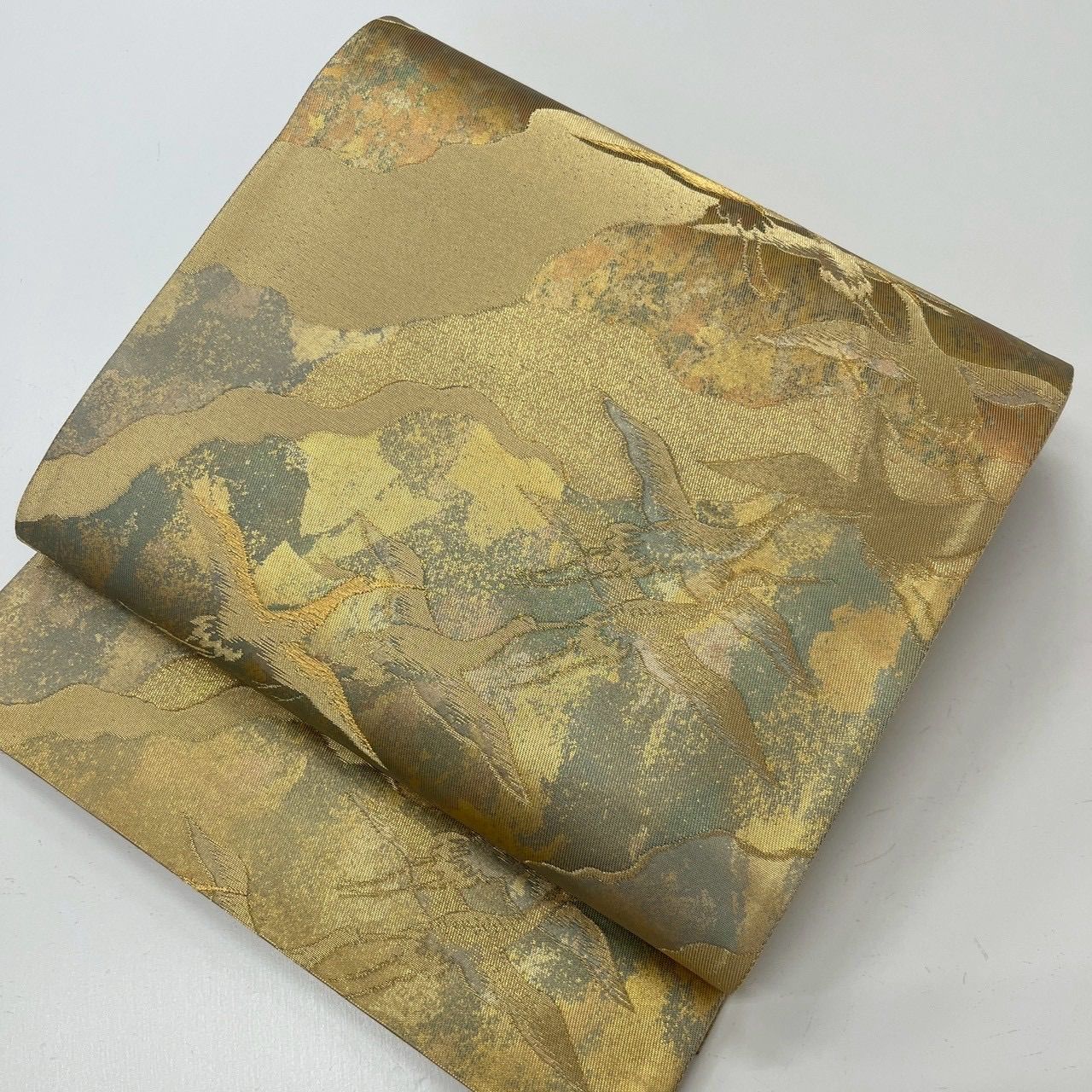 袋帯 金彩の鶴 上品な織出し 正絹 MA-3051 - メルカリ