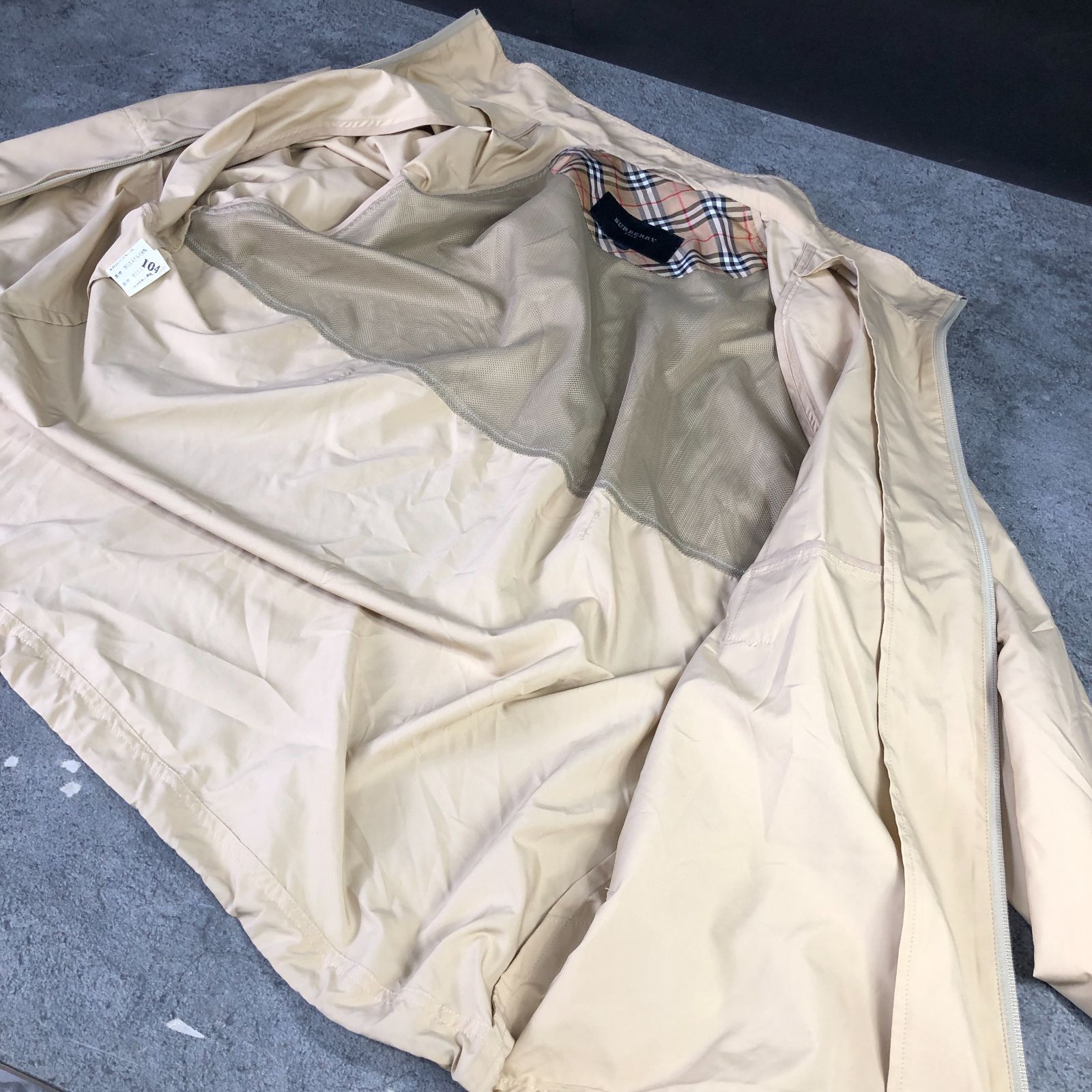 BURBERRY バーバリー 薄手 ジャケット ベージュ Lサイズ アウター