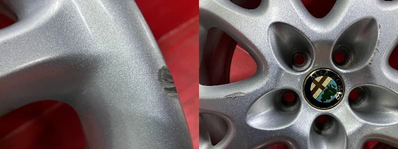 中古ホイール[16x6.5+41.5 98/5H hub57mm アルファロメオ 147純正] 4本