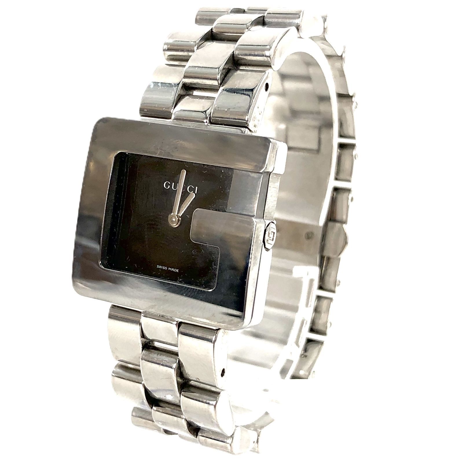 GUCCI グッチ 3600 J SS|QZ ブラック文字盤 レディース腕時計 稼働品 付属品付き PF-619