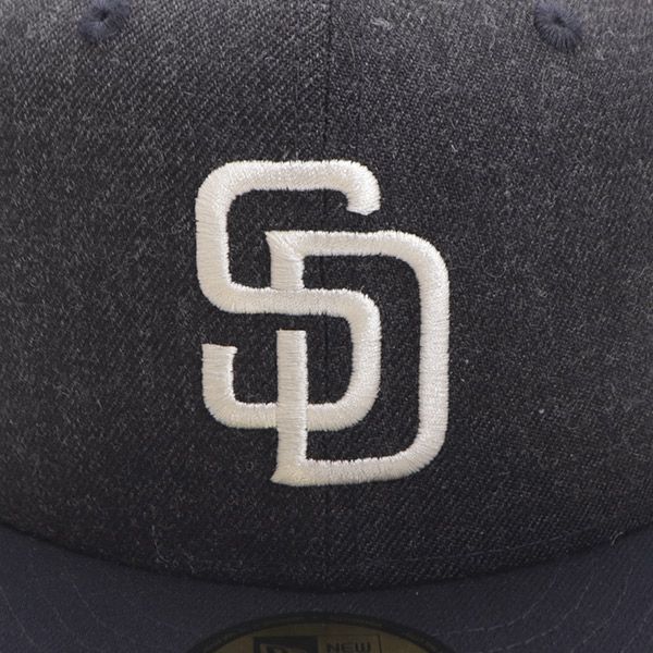 ニューエラ【ＮＥＷ ＥＲＡ】14860701 59FIFTY Heather Pack サンディエゴ・パドレス ヘザーネイビー ネイビーバイザー キャップ 5950 帽子 CAP ユニセックス