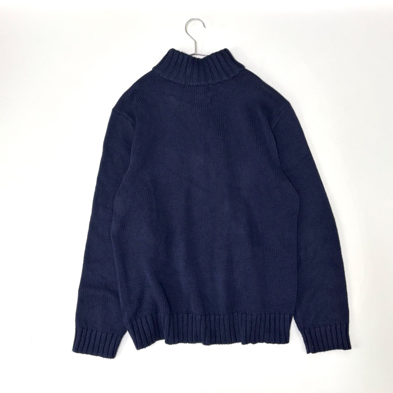 美品】ポロラルフローレン ハーフジップ コットンニット XLサイズ