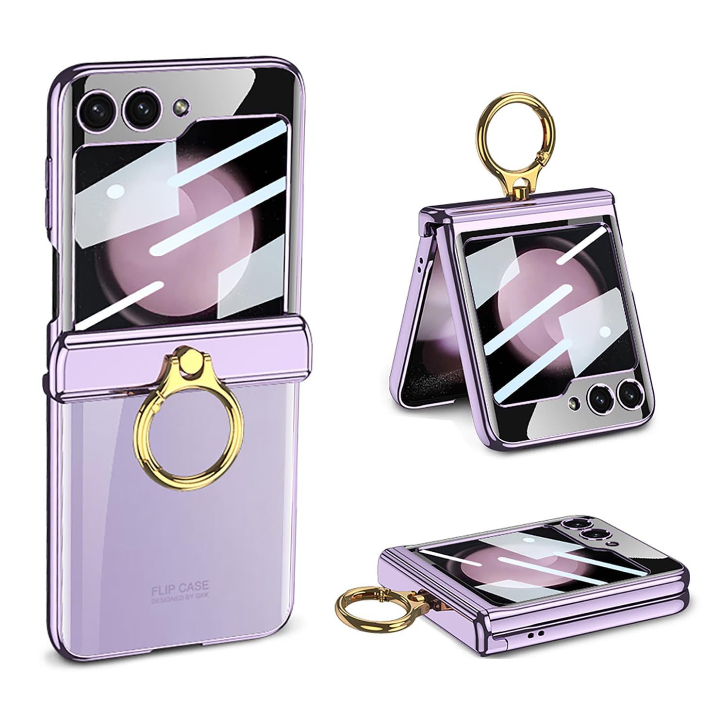 Galaxy Z Flip5 クリア ケース ヒンジ保護 Samsung ギャラクシーZ