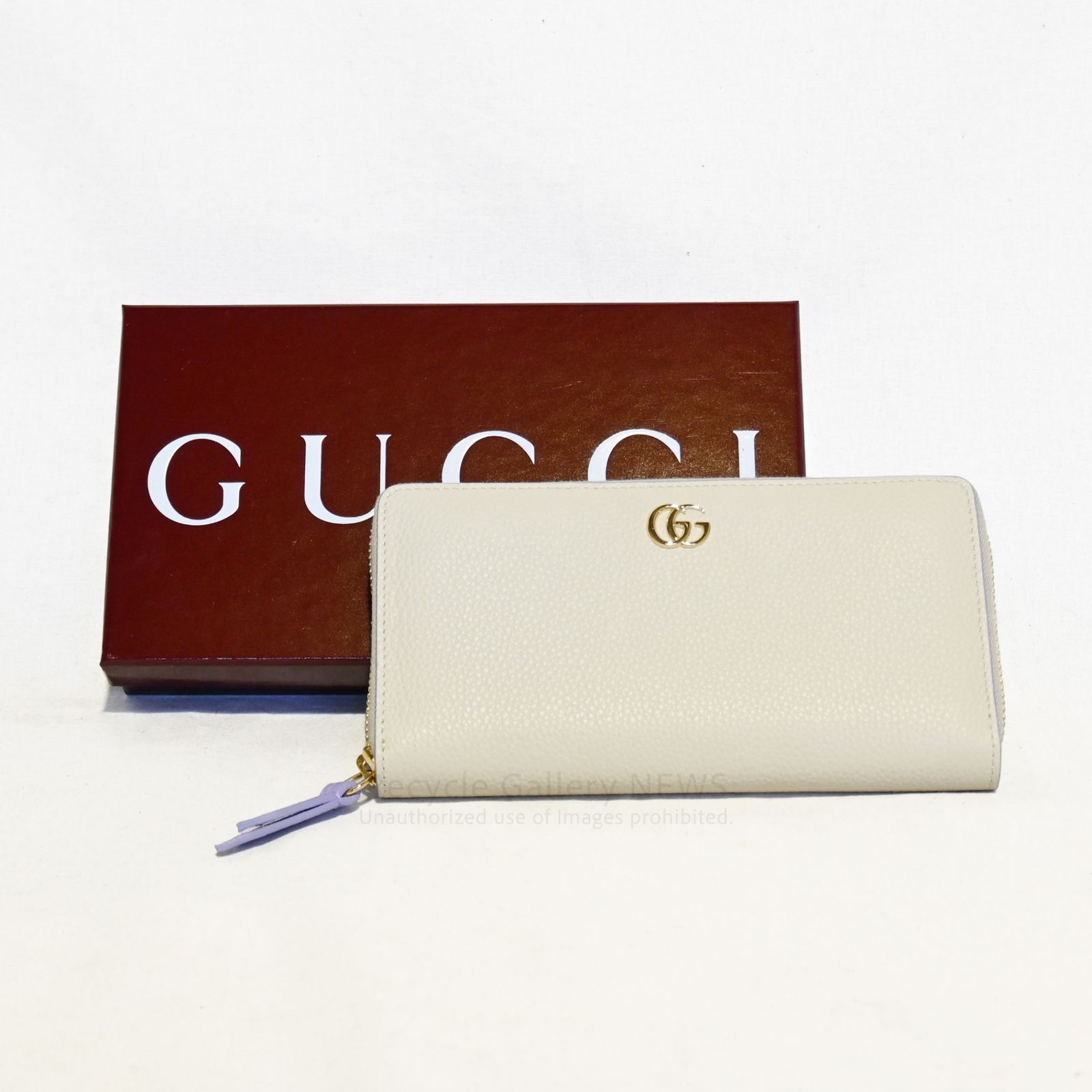 ○ 未使用 GUCCI ダブルG バイカラー ジップアラウンドウォレット 日本 