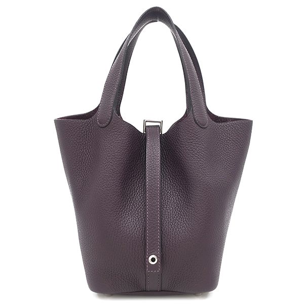 エルメス HERMES ハンドバッグ ピコタンロックPM トリヨンクレマンス レザン シルバー金具 紫 D刻印 箱