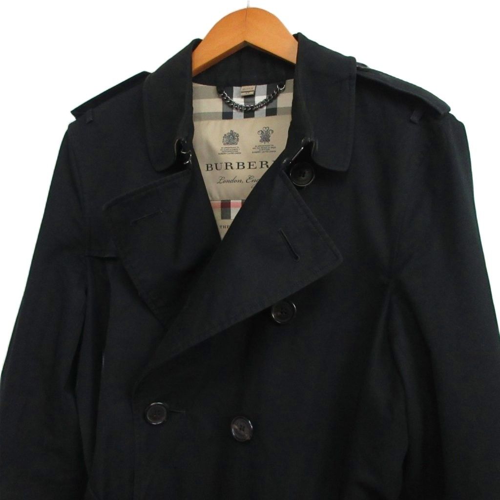 【人気】バーバリー トレンチコート サンドリンガム M メガチェック　ブラック バーバリー BURBERRY 現行 サンドリンガム SANDRINGHAM ノバチェック