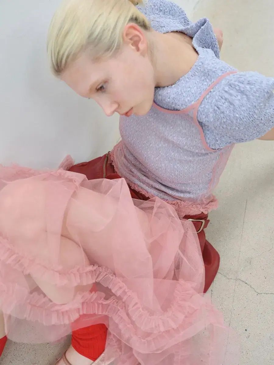 アオプト レイヤード ONE PIECE サーモンピンク