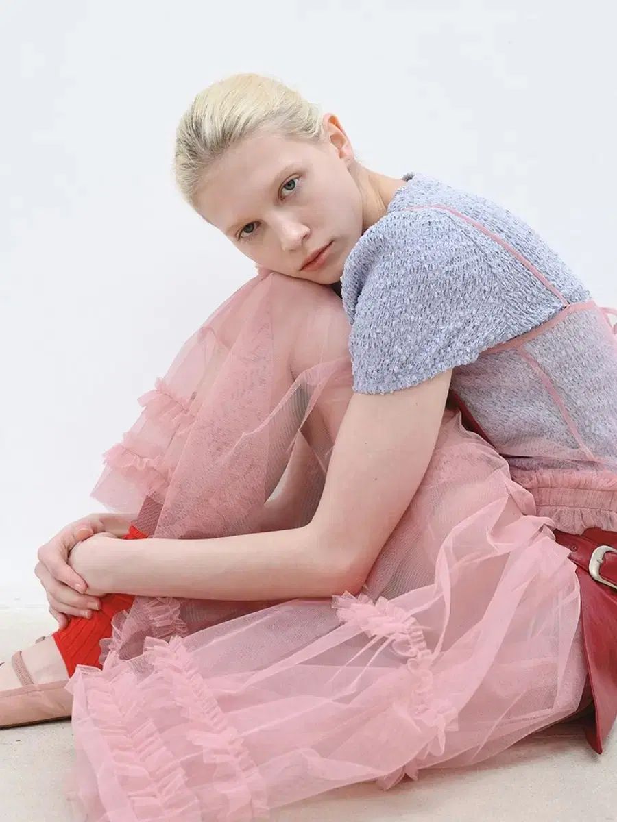 アオプト レイヤード ONE PIECE サーモンピンク