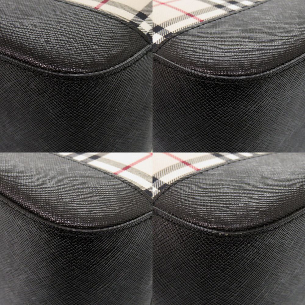 新品同様 バーバリー ノバチェック キャンバス ベージュ ハンドバッグ  