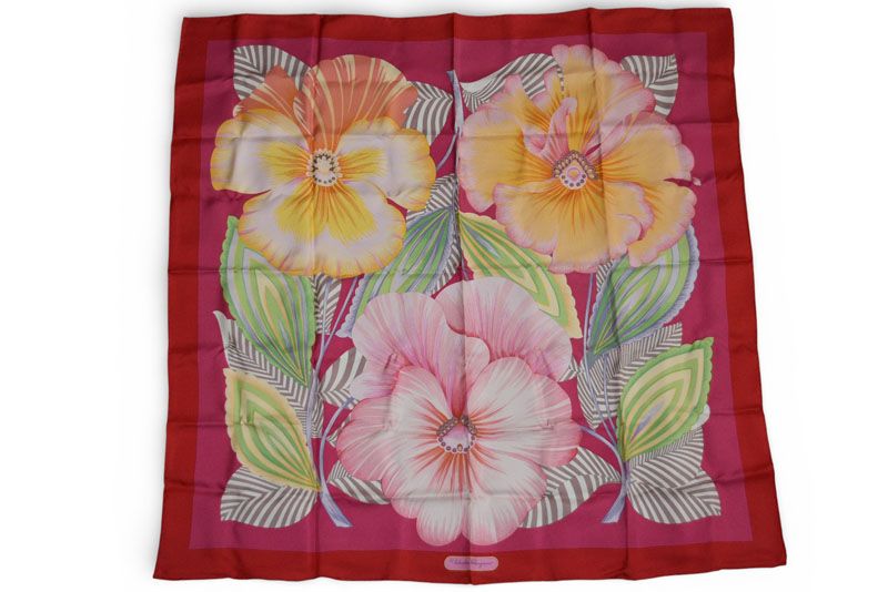 サルヴァトーレフェラガモ スカーフ Salvatore Ferragamo シルク