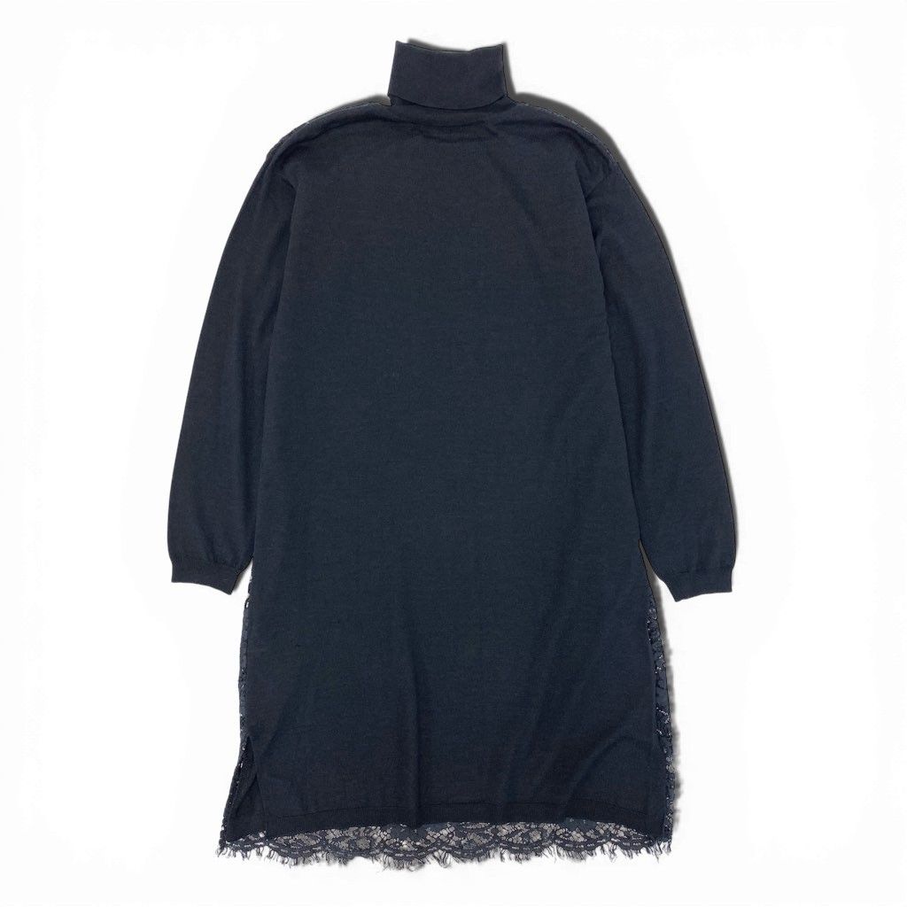 【未使用に近い✨】RED VALENTINO ニットワンピース レース 切替 L 裾レース切り替え 襟付きニットワンピース | Northmall（ノースモール