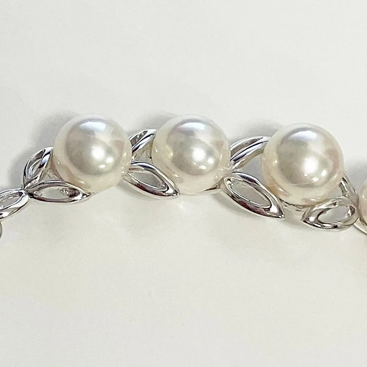 MIKIMOTO ミキモト パール ネックレス リーフモチーフ シルバー - メルカリ