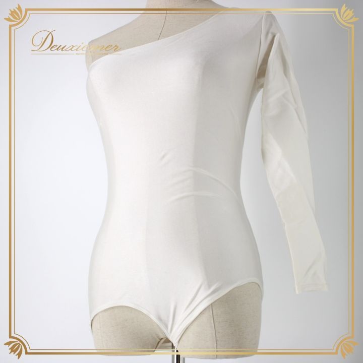 B1657【チャコット】定価2.4万/L /レオタード付きトップス★社交ダンス ロイヤルスムース スコープネック7分袖レオタード【chacott