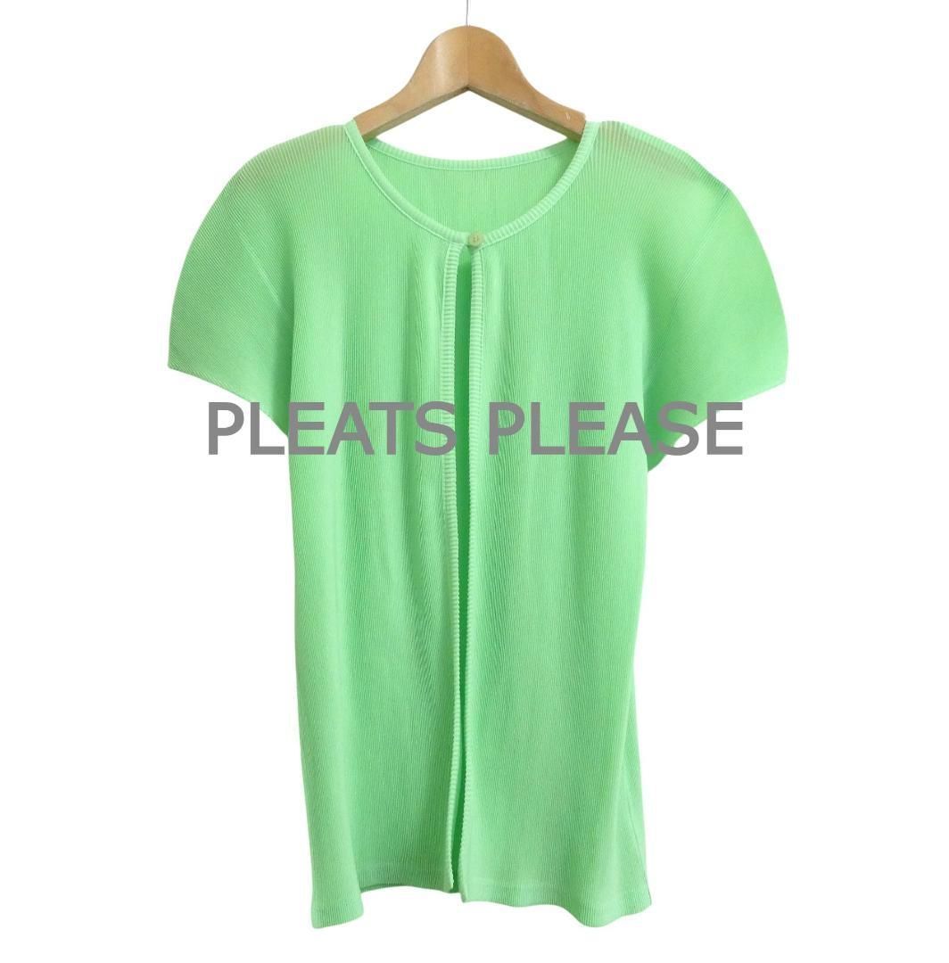 PLEATS PLEASE ISSEY MIYAKE - 美品 プリーツプリーズ イッセイミヤケ プリーツ 1B 半袖 カーディガン 美品 プリーツプリーズ イッセイミヤケ PLEATS PLEASE ISSEY MIYAKE