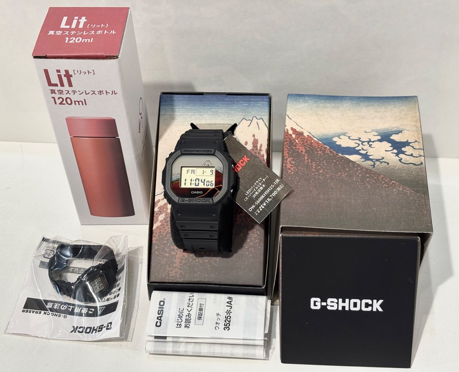 新品正規品】G-SHOCK 葛飾北斎「山下白雨」DW-5600KHSH25-1JR☆おまけ
