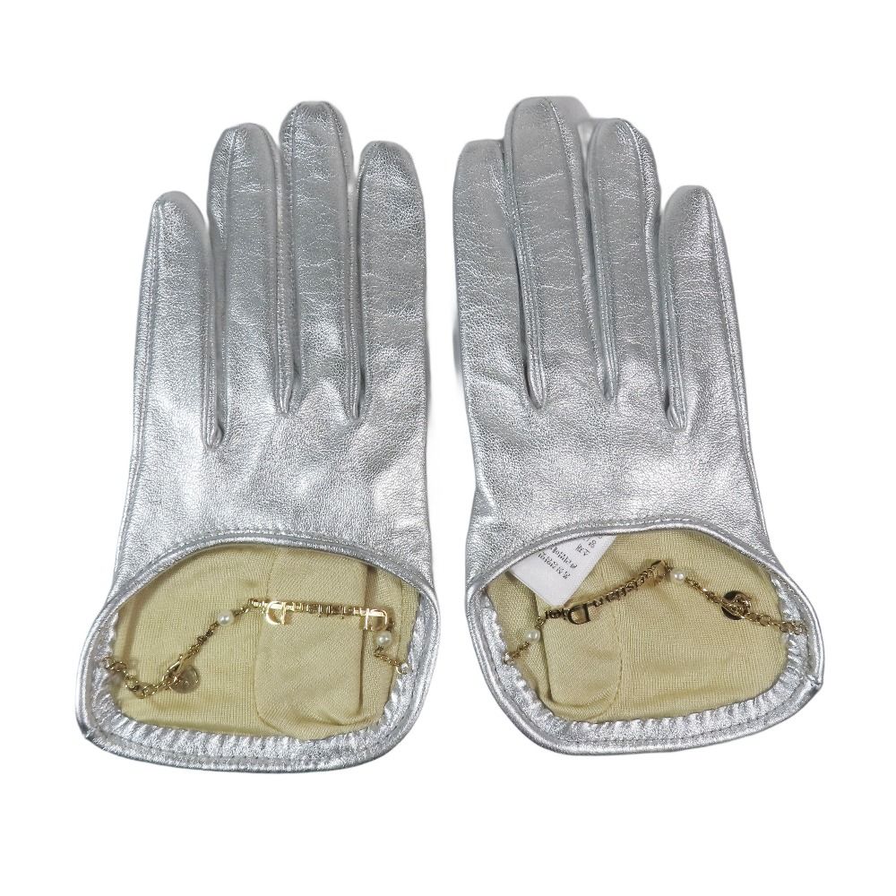 新品同様 Christian Dior クリスチャンディオール ラムレザー グローブ