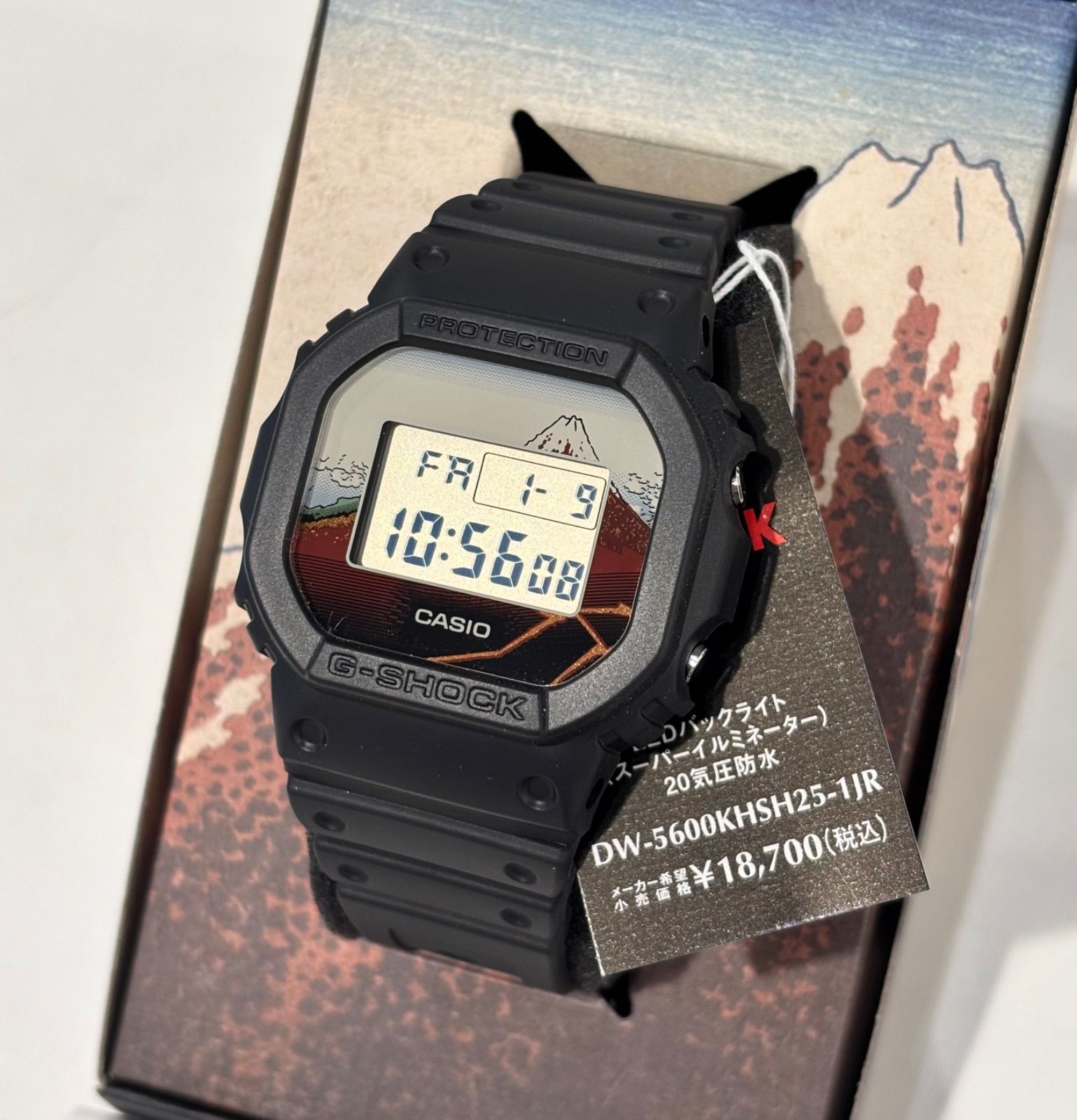 新品正規品】G-SHOCK 葛飾北斎「山下白雨」DW-5600KHSH25-1JR☆おまけ