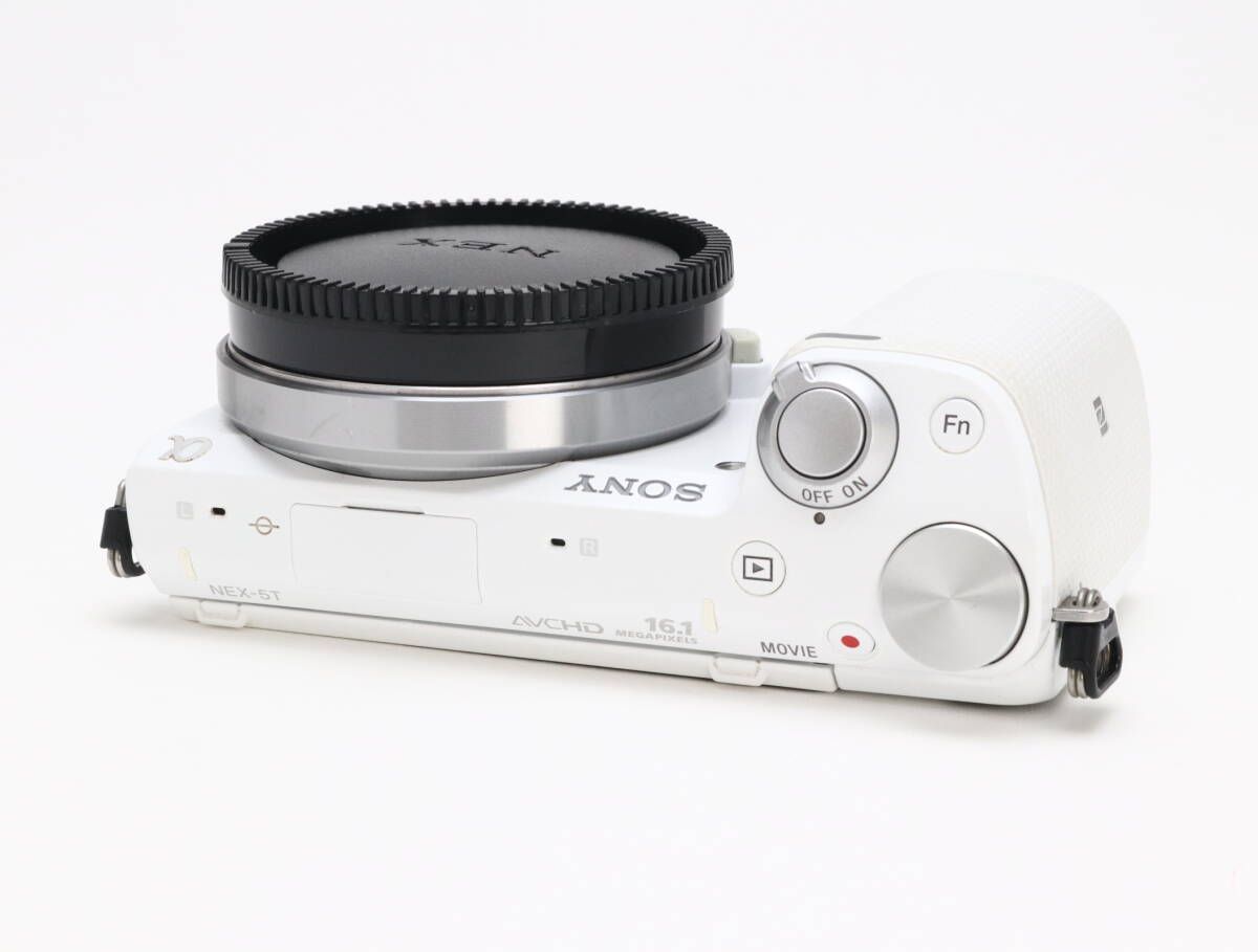 AB- (良品) SONY α NEX-5T E PZ 16-50mm F3.5-5.6 OSS ホワイト レンズ