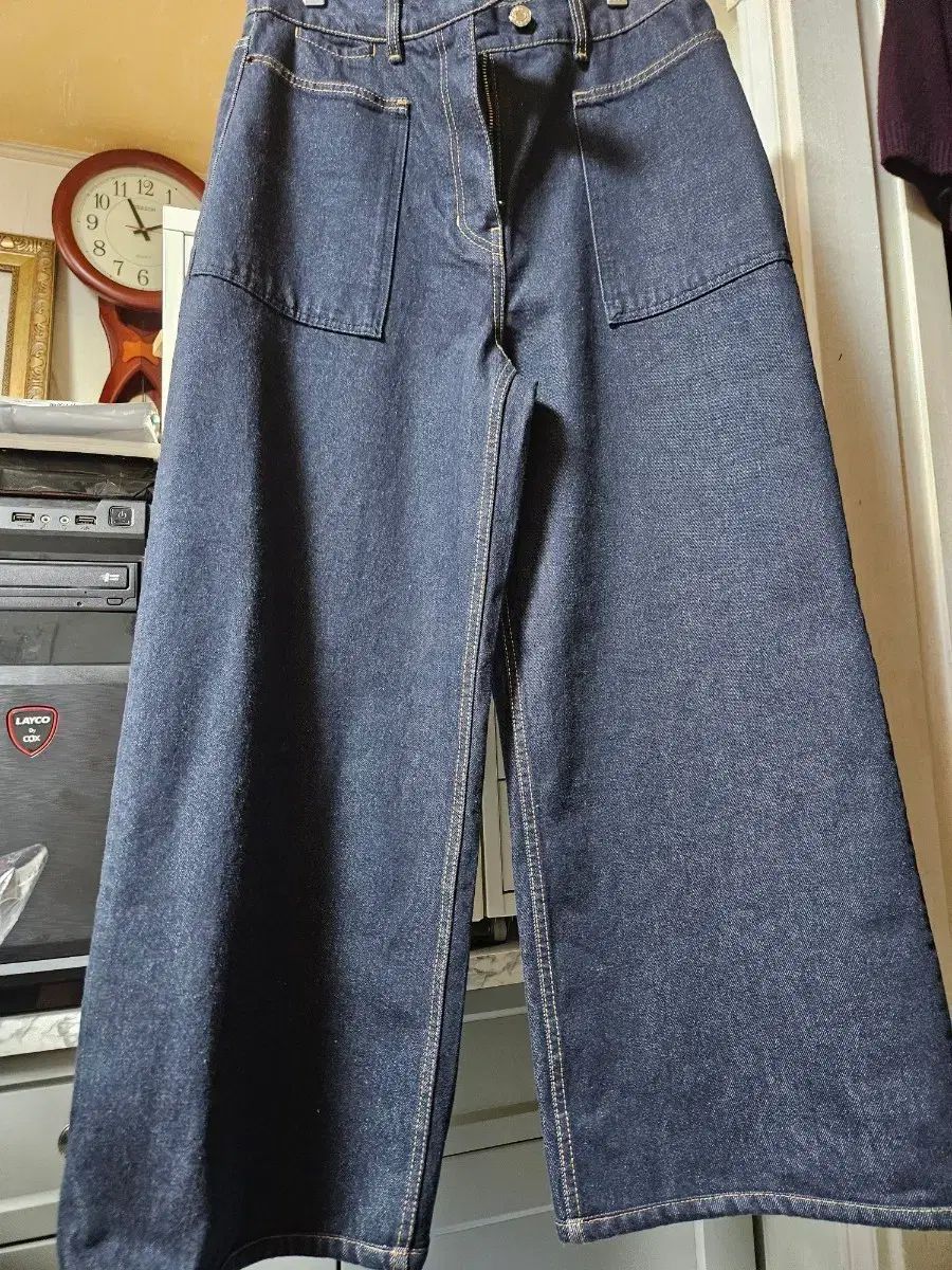 더한섬 The HANDSOME SYSTEM 와이드 WIDE 데님 DENIM 팬츠 PANTS