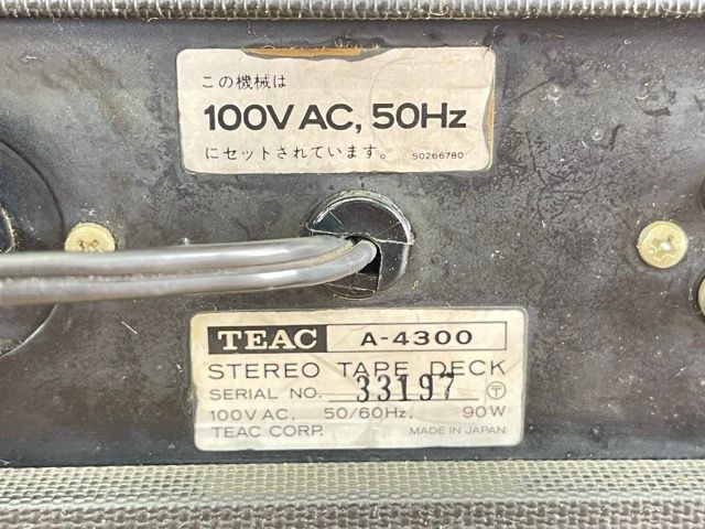 オープンリールデッキ【中古】通電確認済み TEAC ティアック A-4300