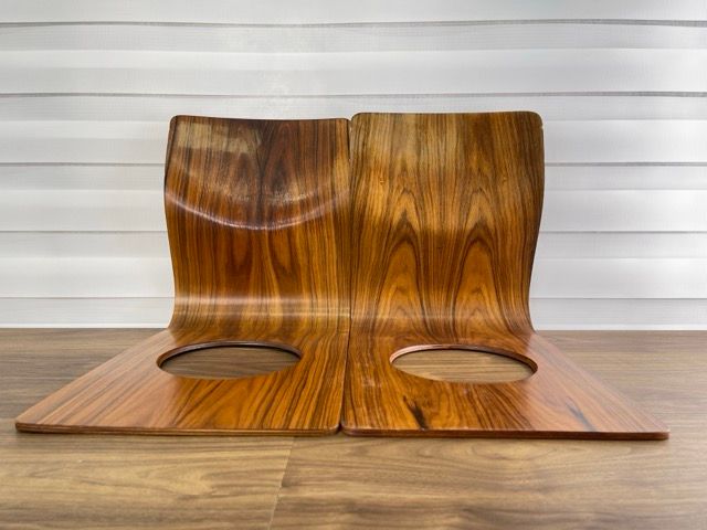 廃盤品 座椅子【中古】天童木工 TENDO 藤森健次 ローズウッド材 2点 和