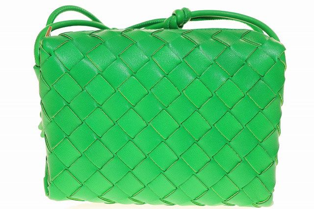 【中古】ボッテガヴェネタ BOTTEGA VENETA MINI LOOP CAMERA BAG GREEN ☆AA★●▲■250708 ボッテガヴェネタ BOTTEGA VENETA MINI LOOP CAMERA BAG GREEN ミニ
